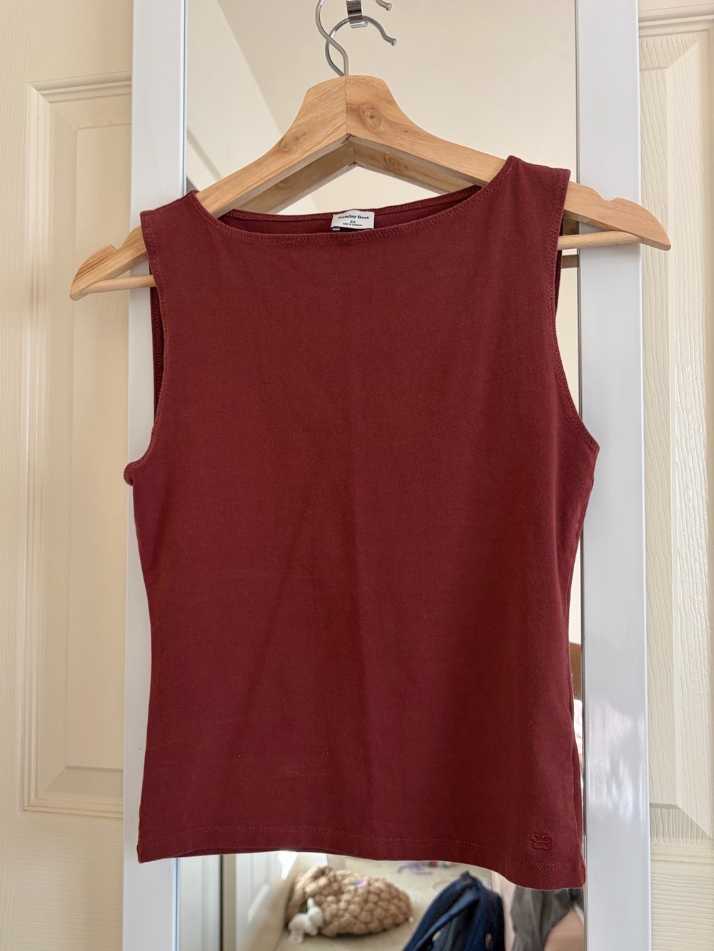 Aritzia Sunday Best Chill Filo Tank XS Red